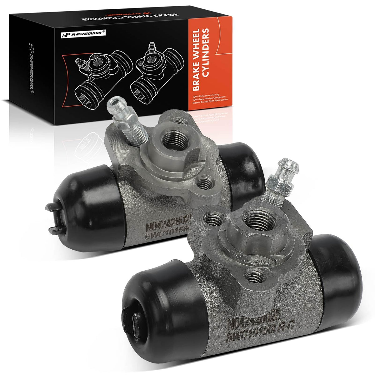 A-Premium front view of wheel cylinder showing mounting points and fitment benefit
