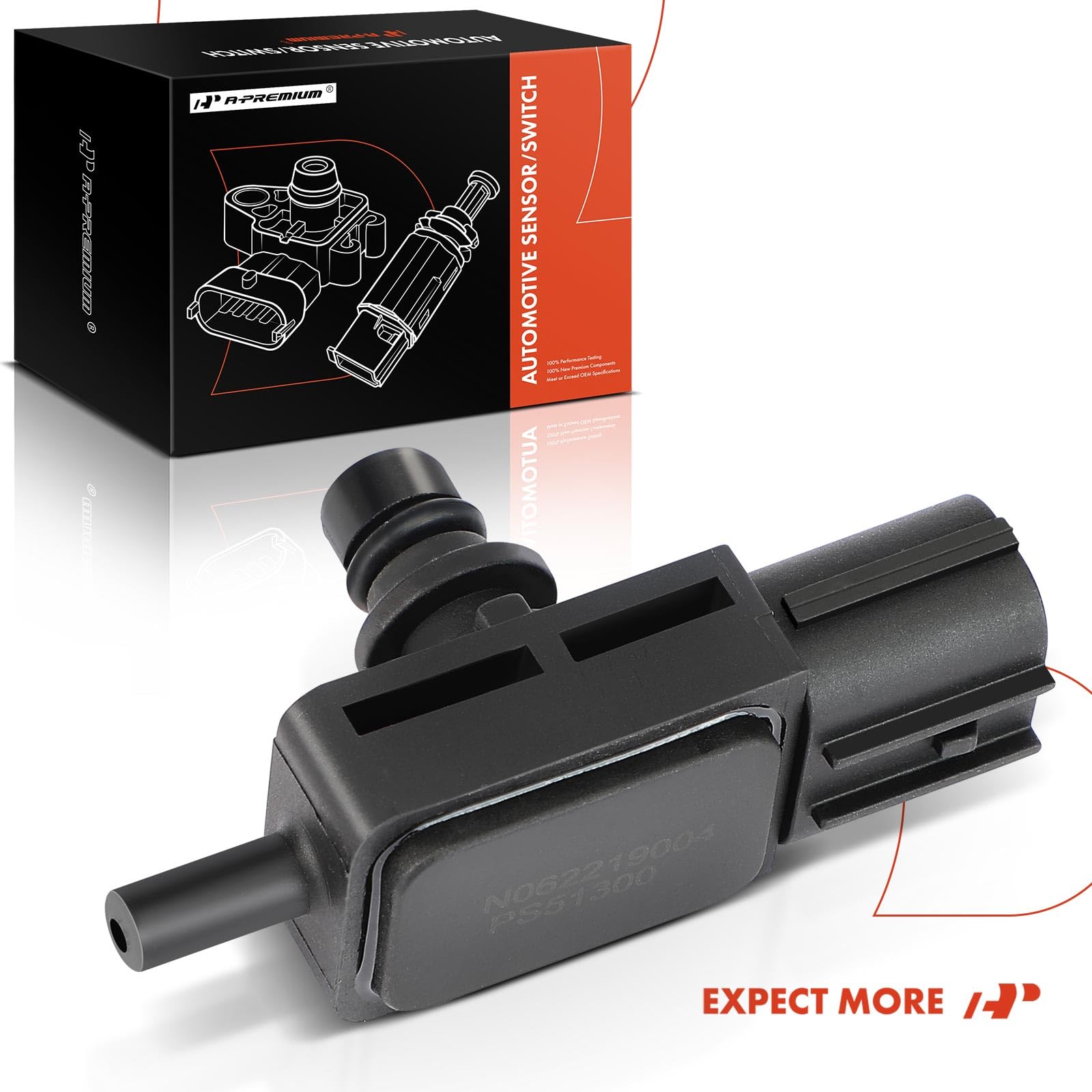 A-Premium sticker with reference numbers aiding accurate compatibility checks