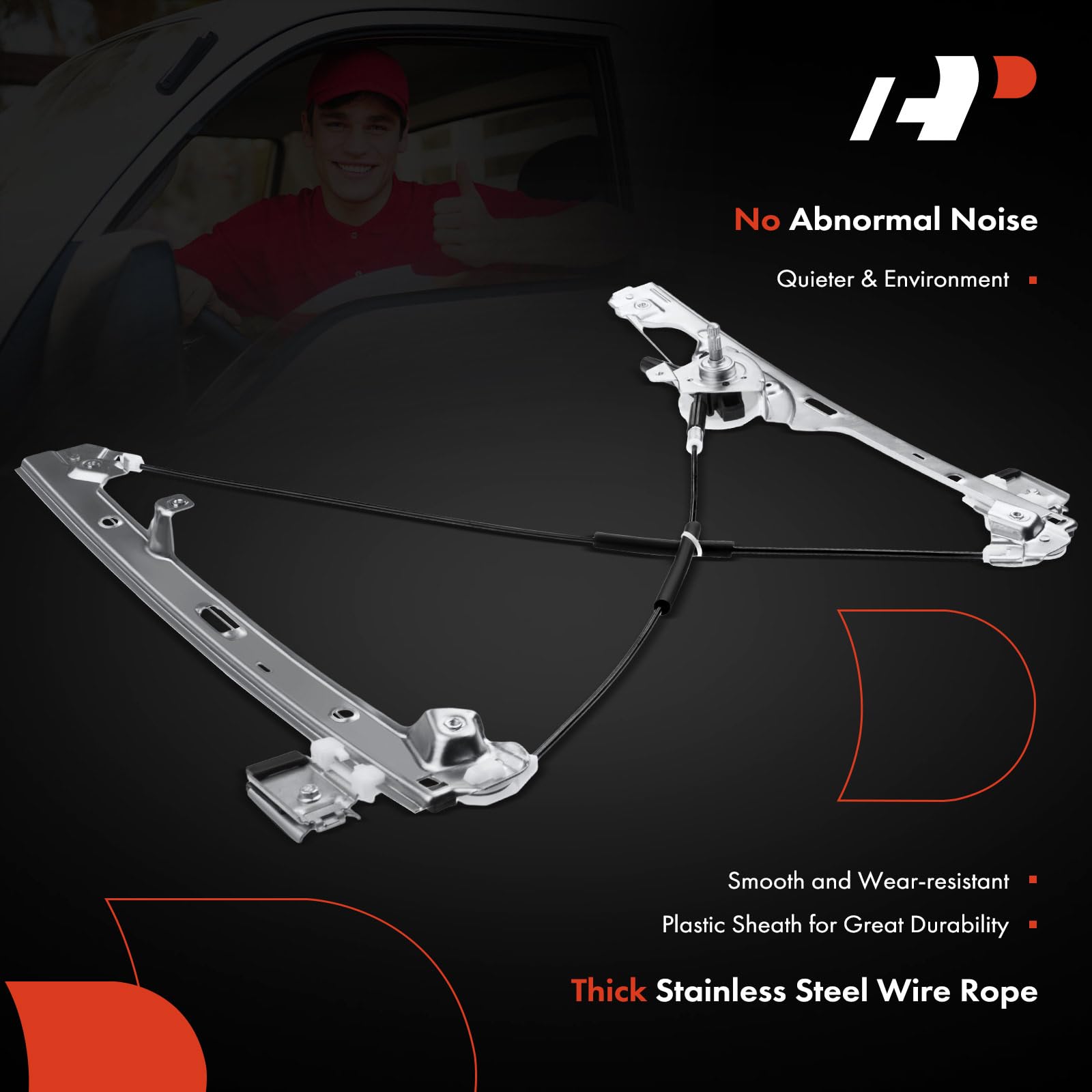 A-Premium regulator side profile with bracket for sturdy door support