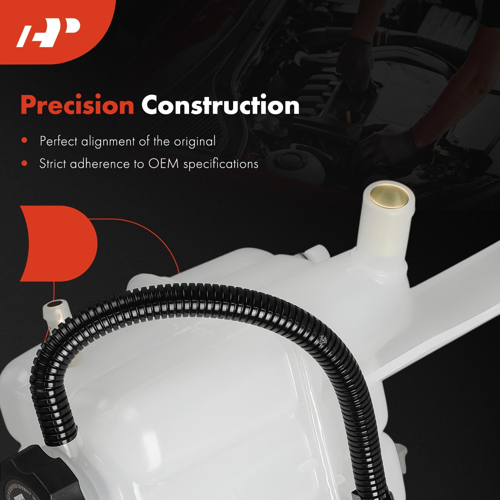 A-Premium reservoir mounting holes view for easy bolt-on installation