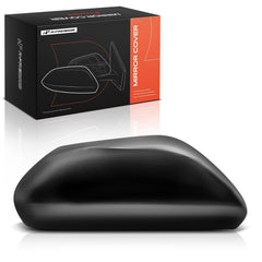 A-Premium front view mirror cover showing smooth black finish and accurate shape
