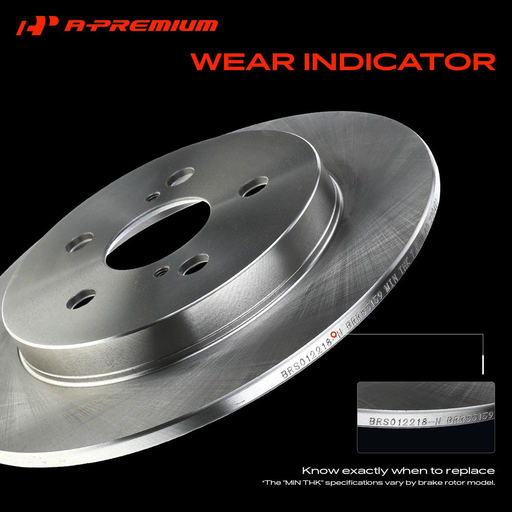 A-Premium rotor installed on hub demonstrating proper fit and braking readiness