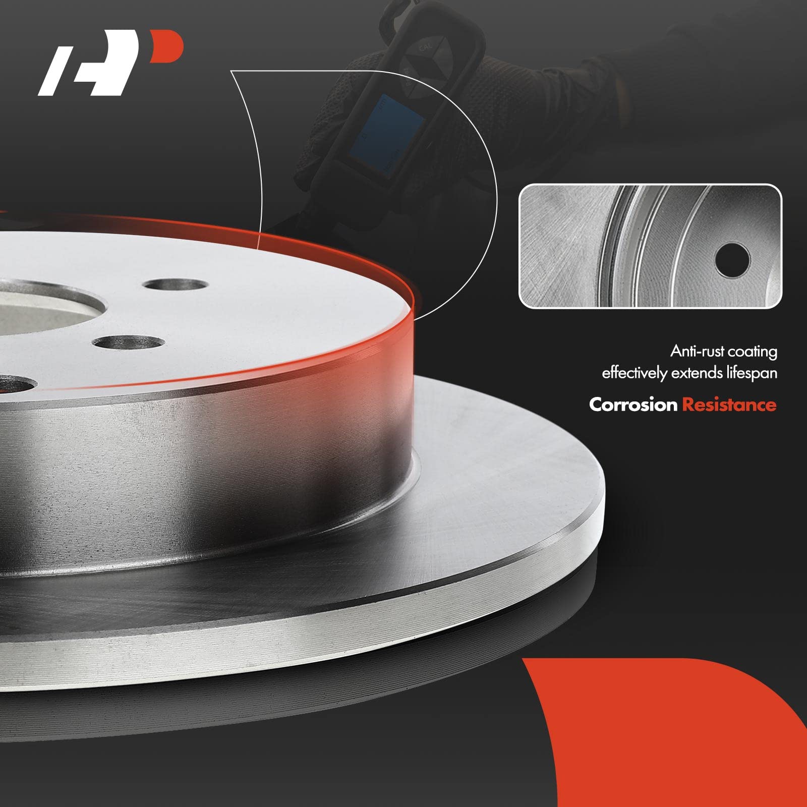 A-Premium rotor pair in packaging showing both rotors ready for quick installation