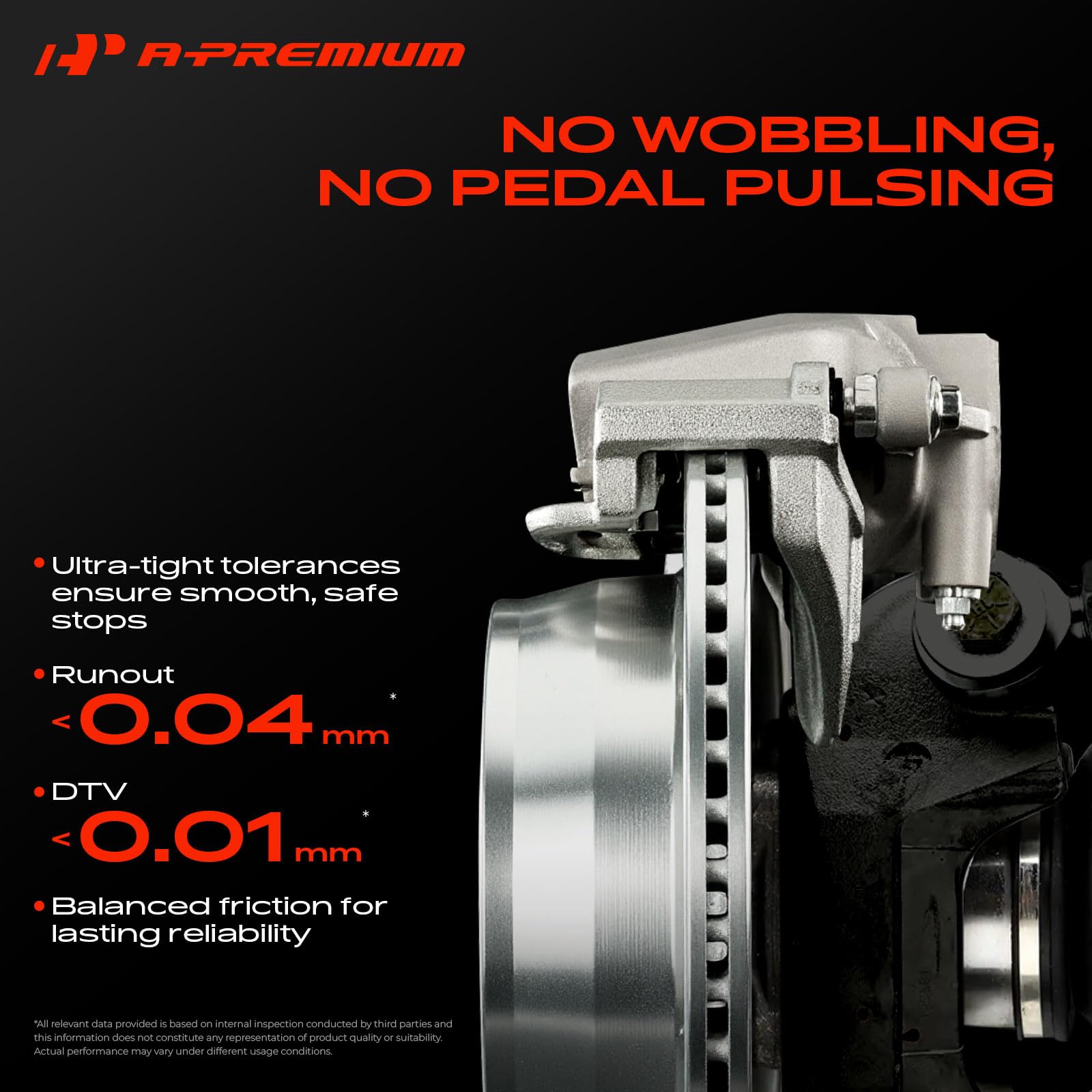 A-Premium rotor side profile showing discard thickness specification clarity