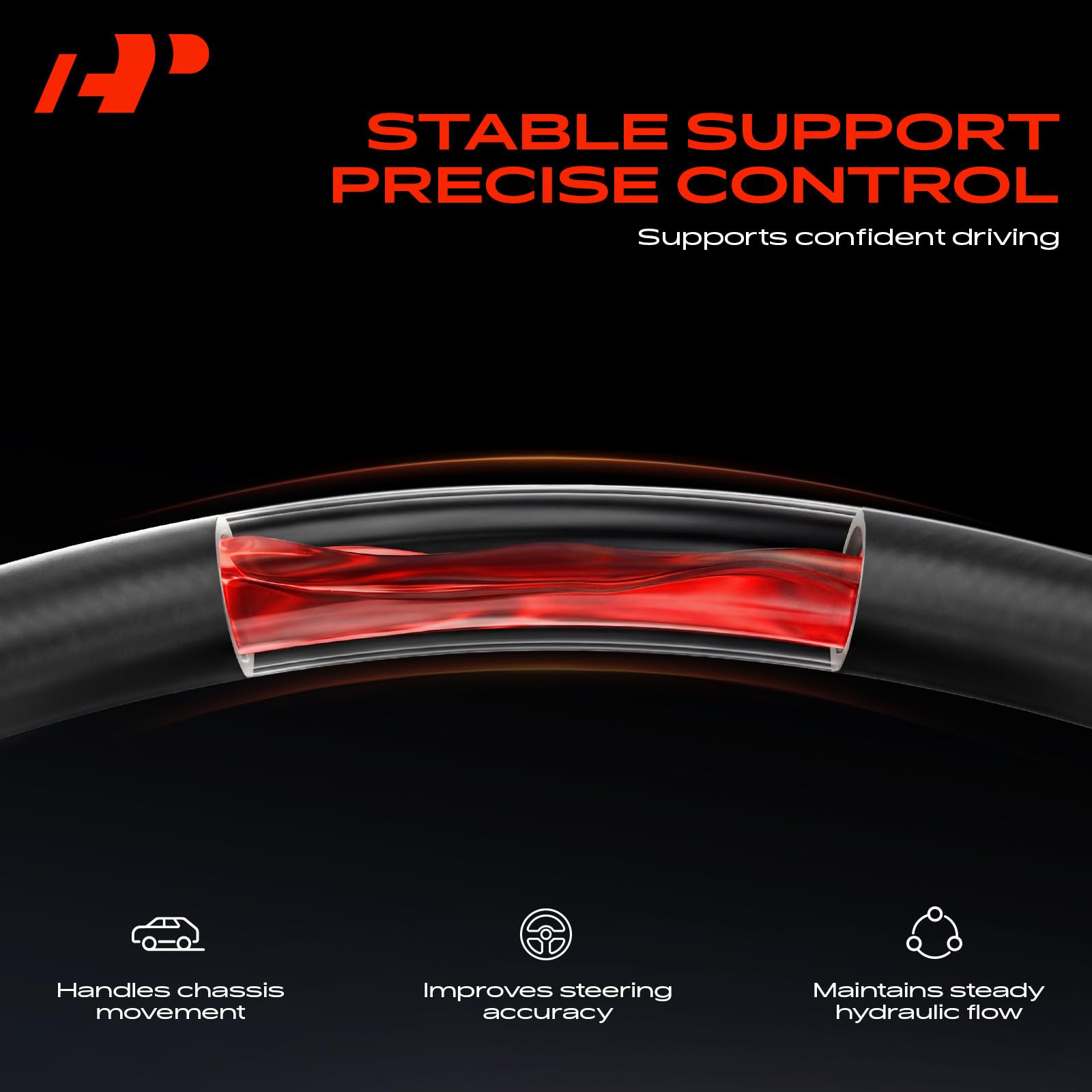 A-Premium detailed shot of multi-layer rubber tube showing durability benefit