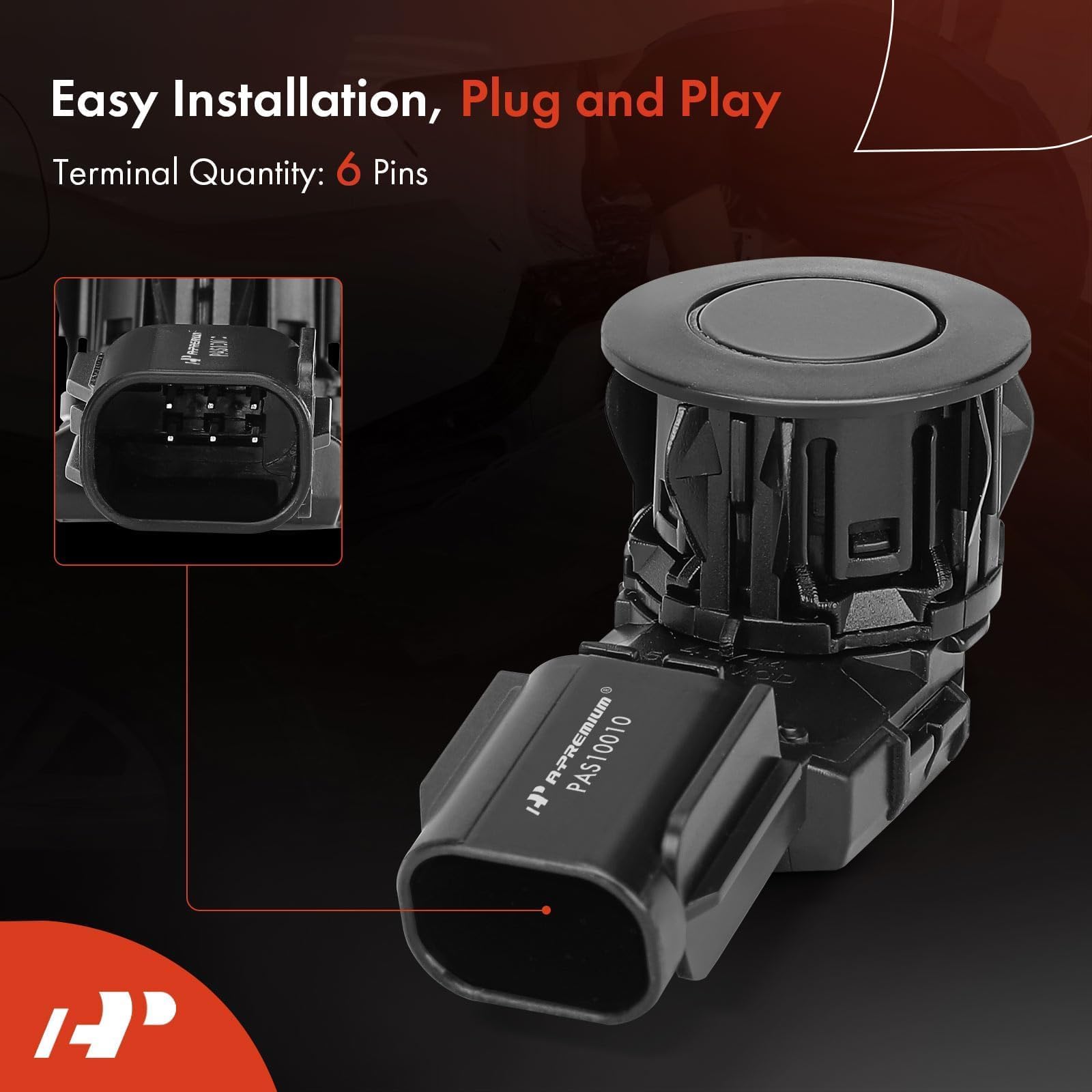 A-Premium sensor in Tundra front bumper showing correct position and function