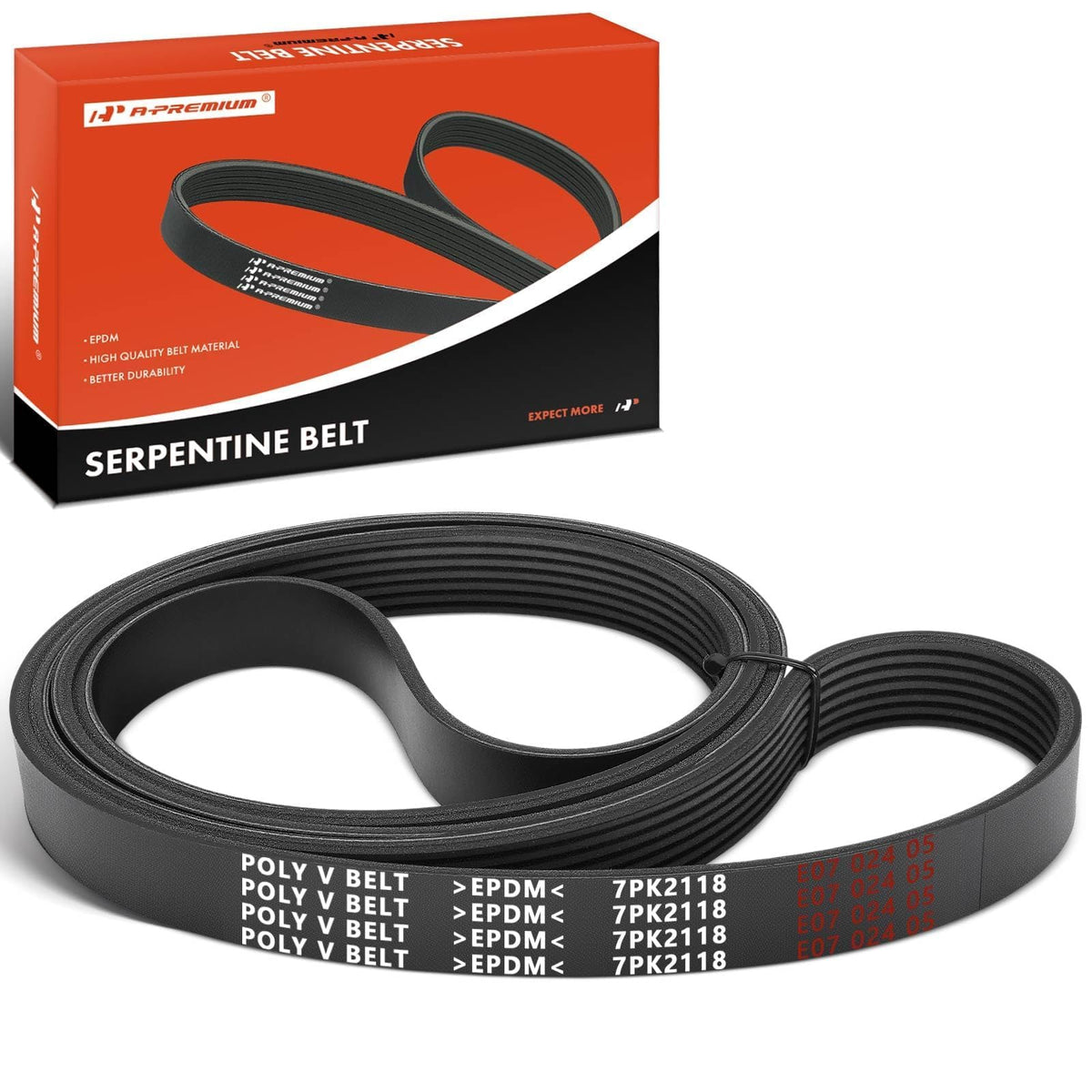 A-Premium belt front packaging showing model and compatibility benefits