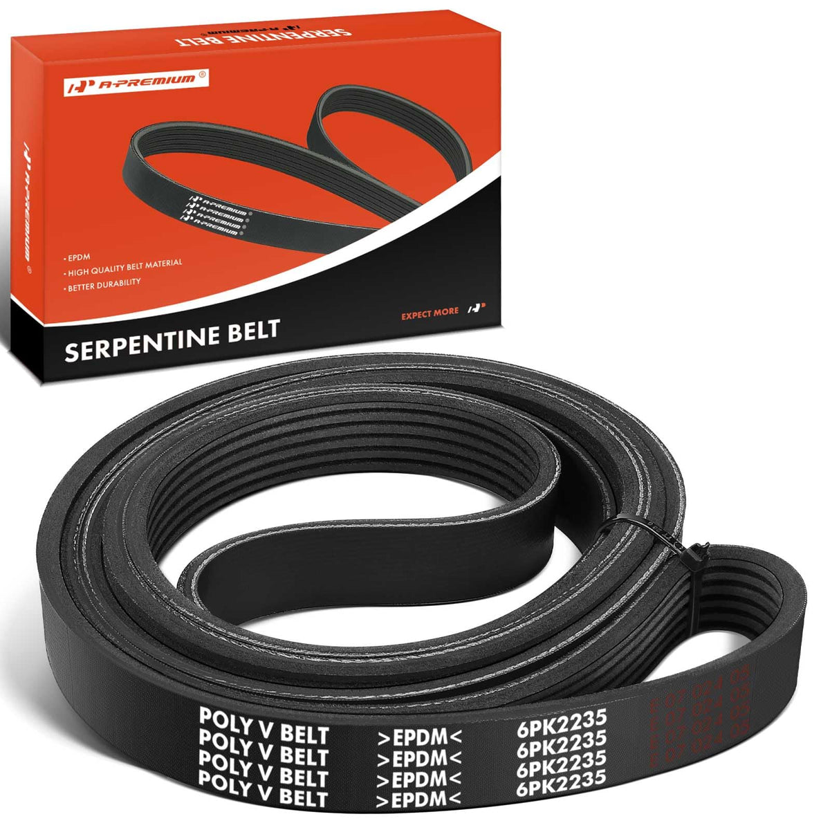 A-Premium front packaging showing belt and fitment information for easy selection