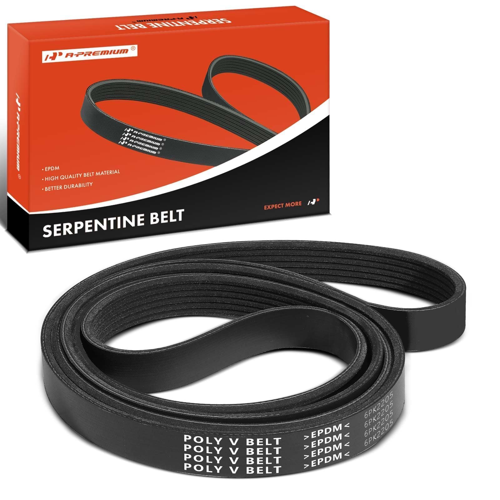 A-Premium belt front packaging showing part and fitment for quick identification