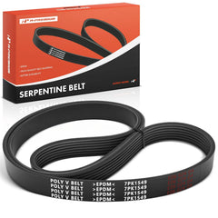 A-Premium serpentine belt front view showing full belt for direct-fit replacement
