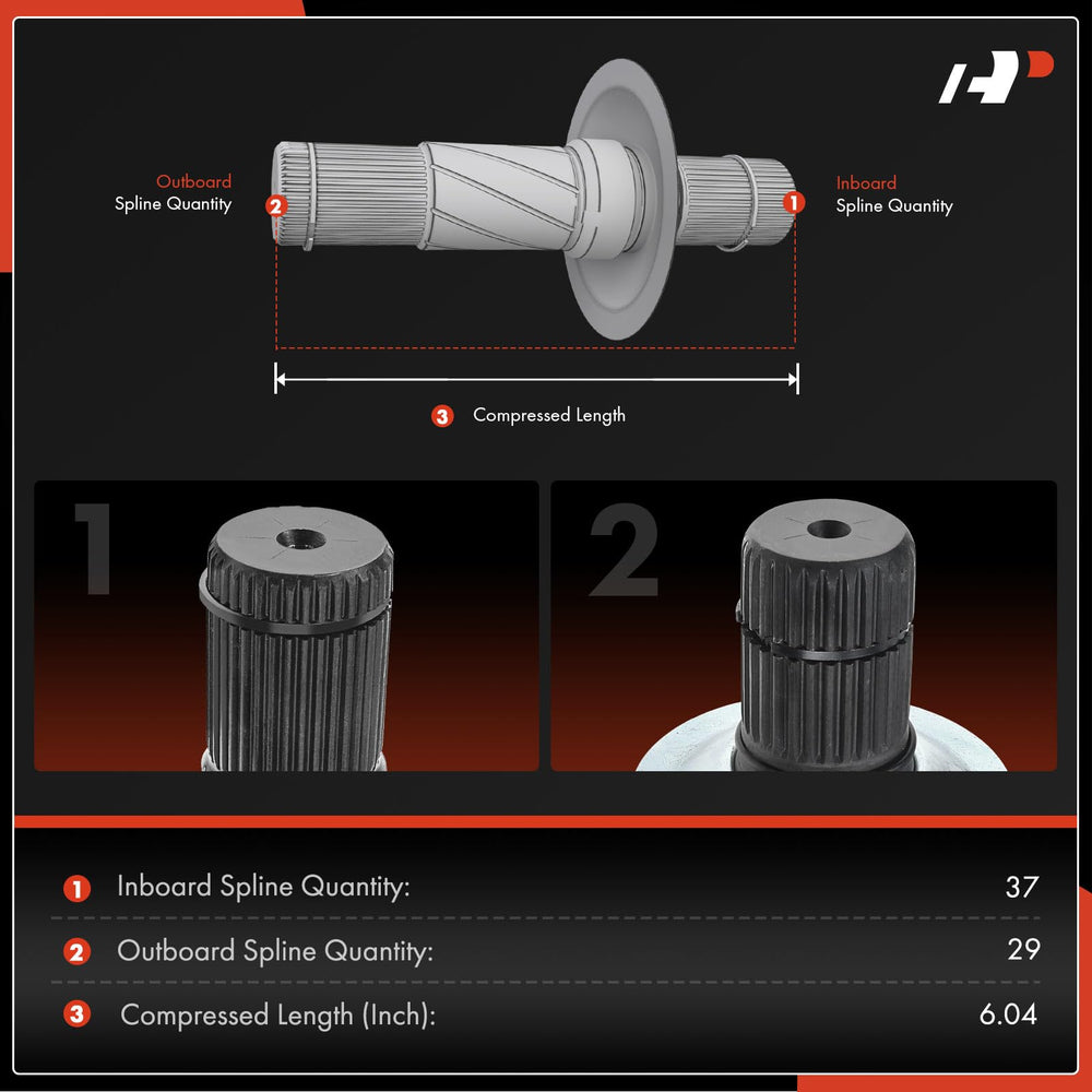 A-Premium shaft front end close-up displaying precise machining for reliable fit