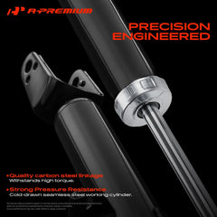 A-Premium shock measured on scale verifying OEM-matched length for correct ride
