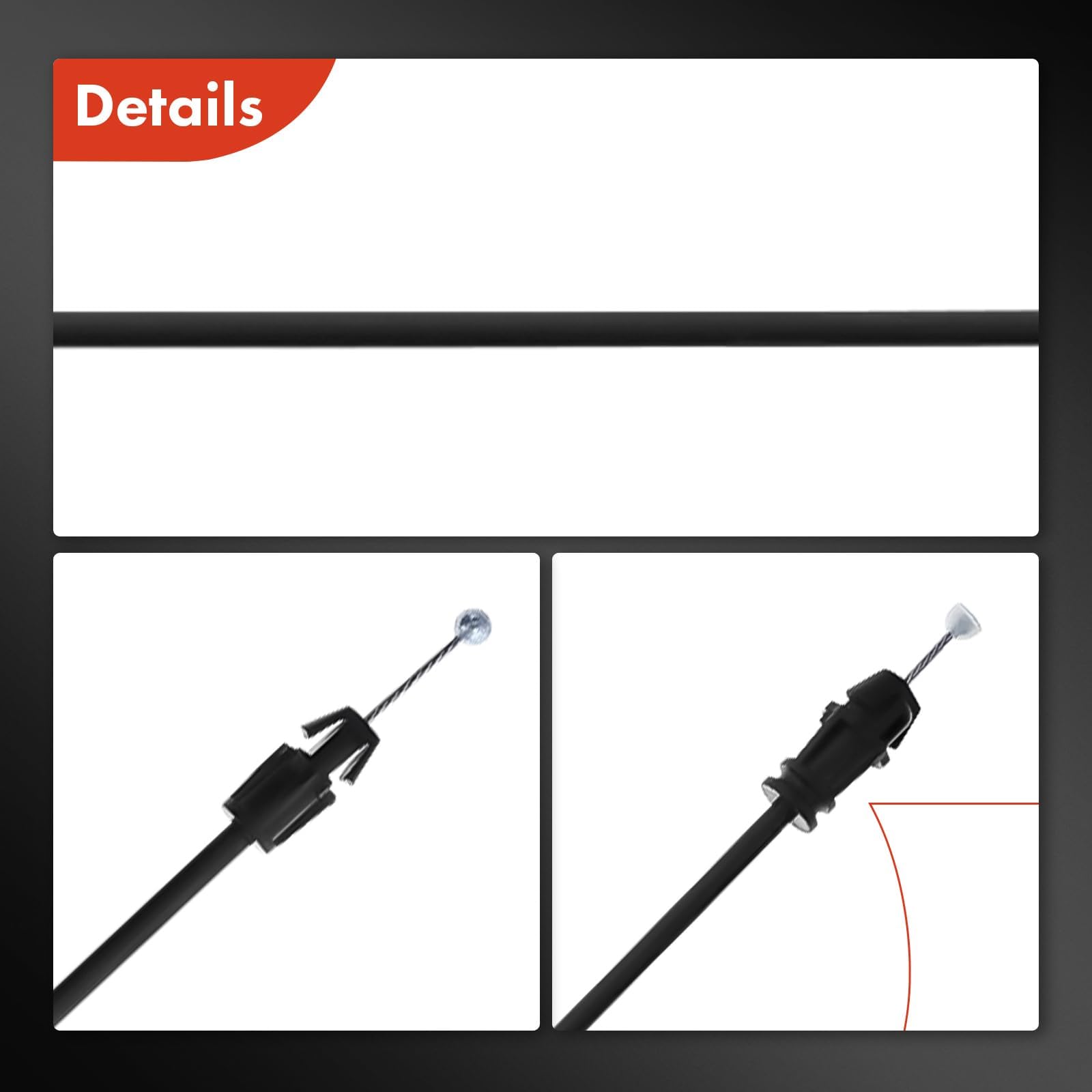 A-Premium original cable beside replacement showing improved condition