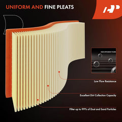 A-Premium filter side profile showing dimensions for correct fitment