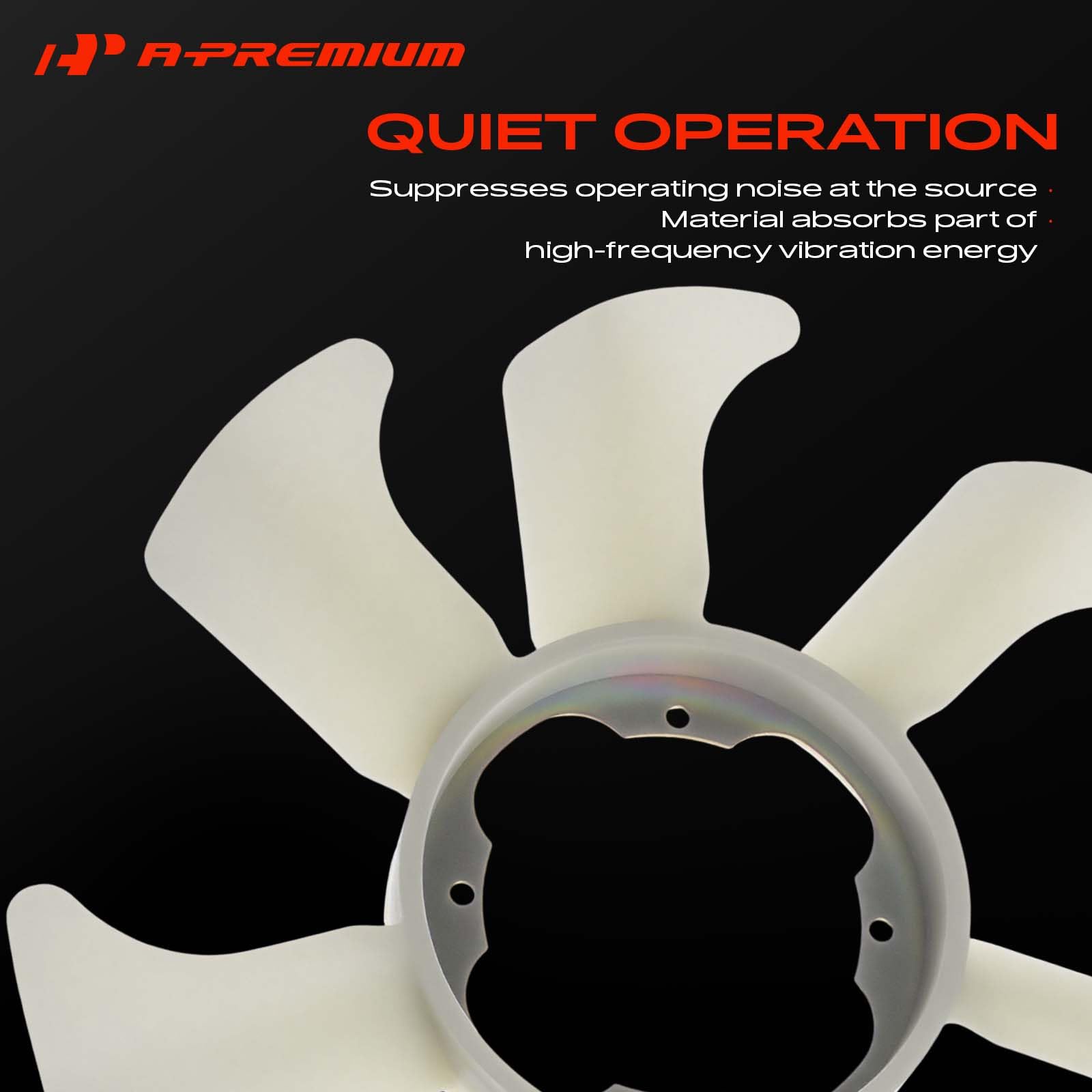 A-Premium side profile displaying all seven blades for balanced cooling