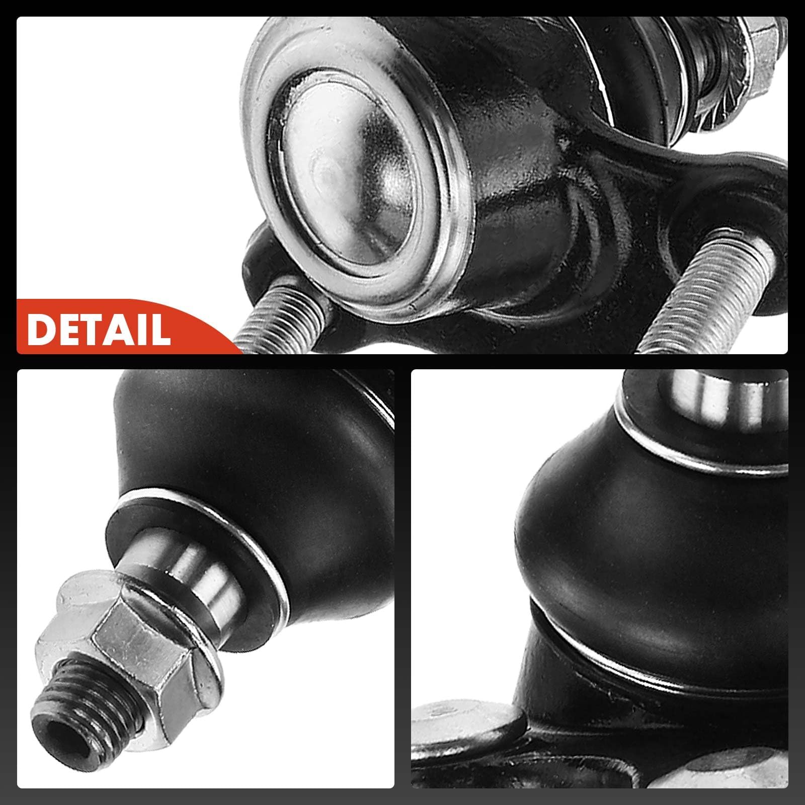 A-Premium ball joint next to tape measure showing compact dimensions and fit