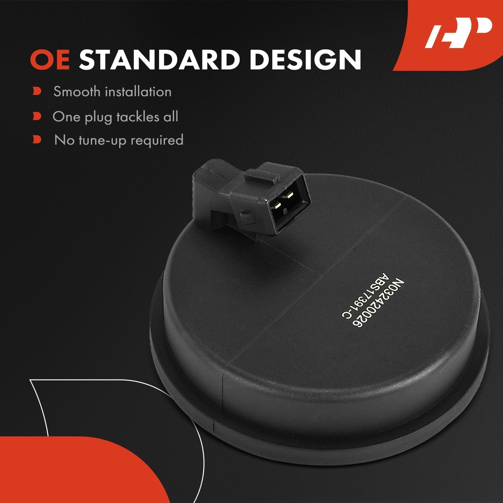 A-Premium sensor beside a ruler showing compact size and easy replacement
