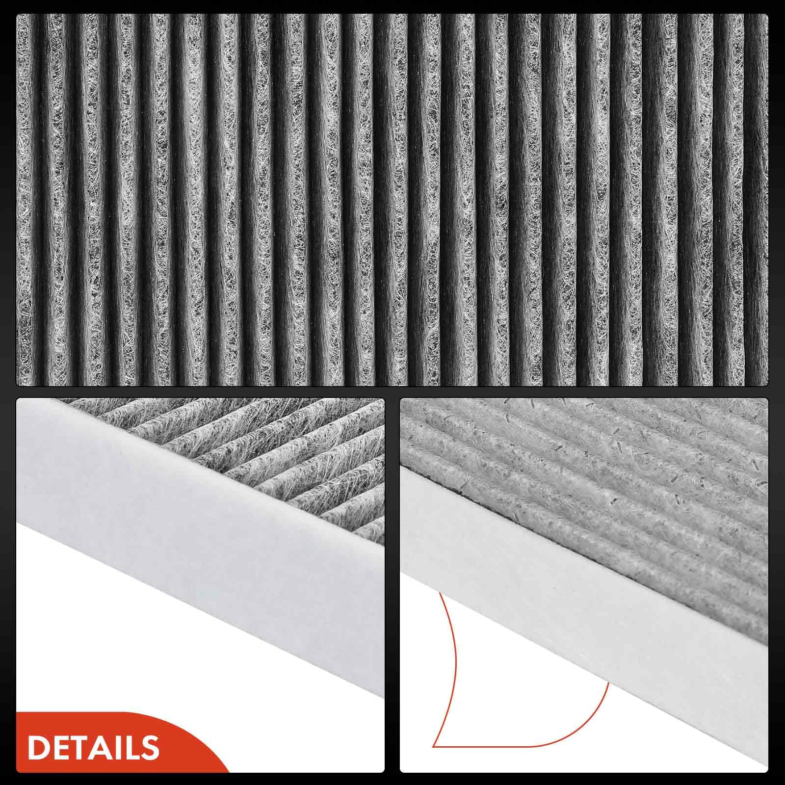 A-Premium filters next to ruler showing accurate dimensions for fit confirmation