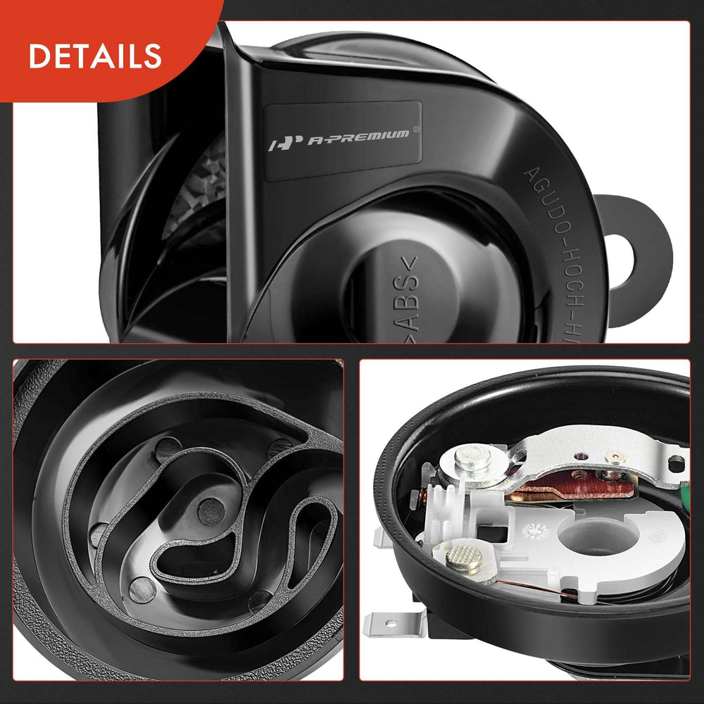A-Premium horn packaging with one-year warranty card for buyer confidence