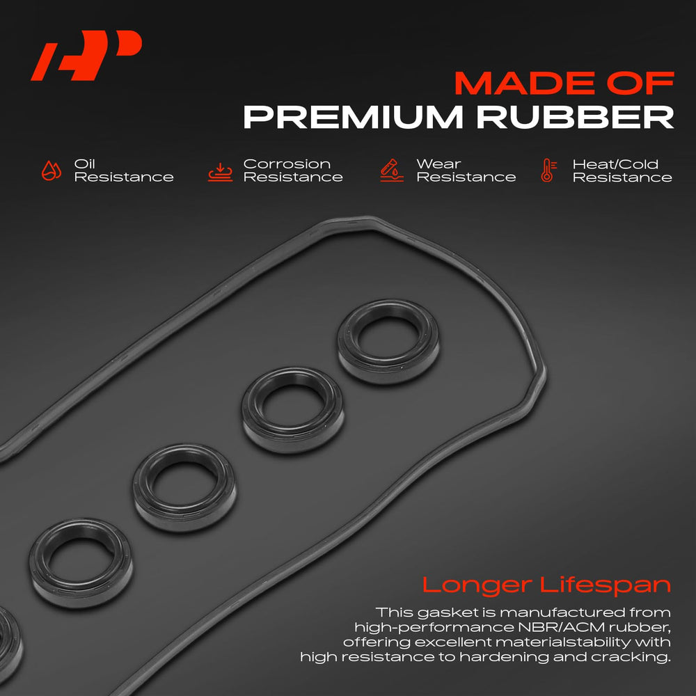 Detail of A-Premium NBR spark plug tube seals preventing oil intrusion around plugs