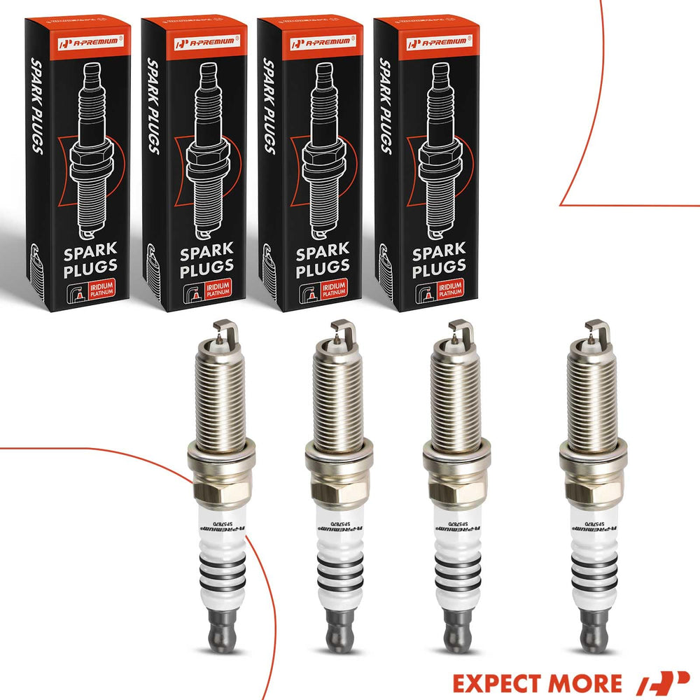 A-Premium pack of four arranged on neutral background showing complete set for a four-cylinder