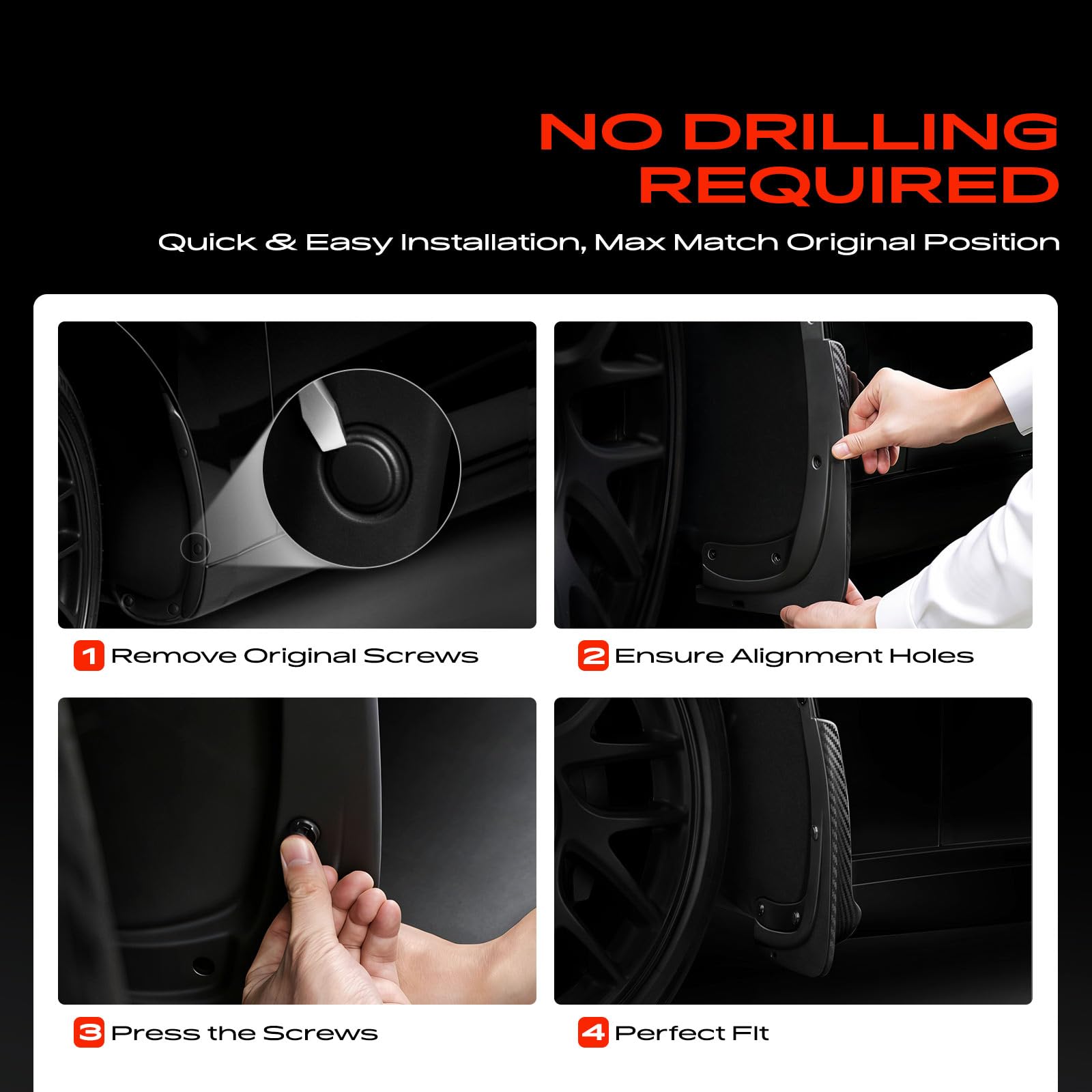 A-Premium splash guard deflecting road spray to reduce cleaning