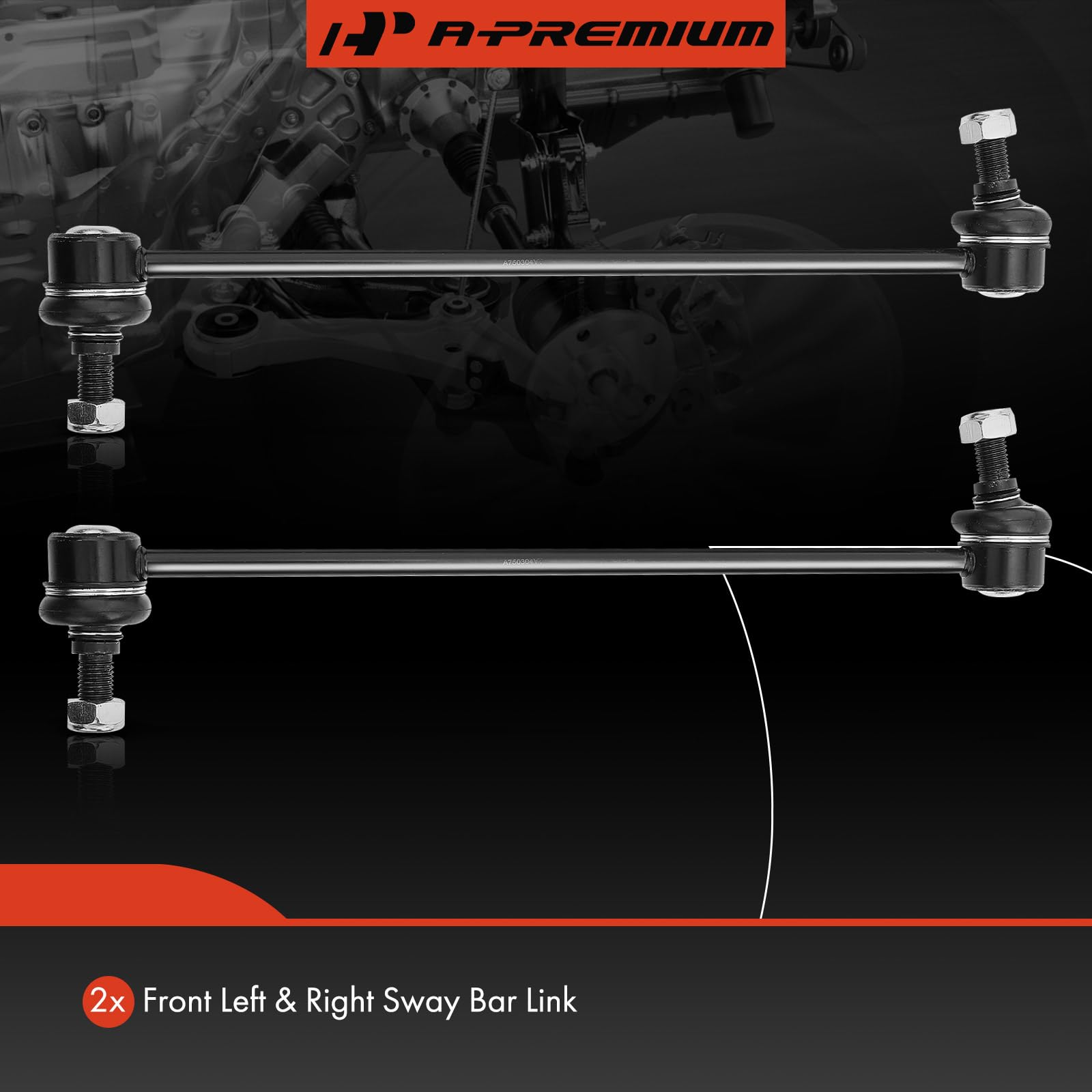 A-Premium stabilizer link side profile showing durable shape for improved handling