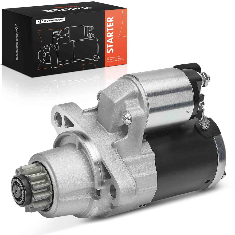 A-Premium starter front view showing overall shape and bolt locations for easy fit