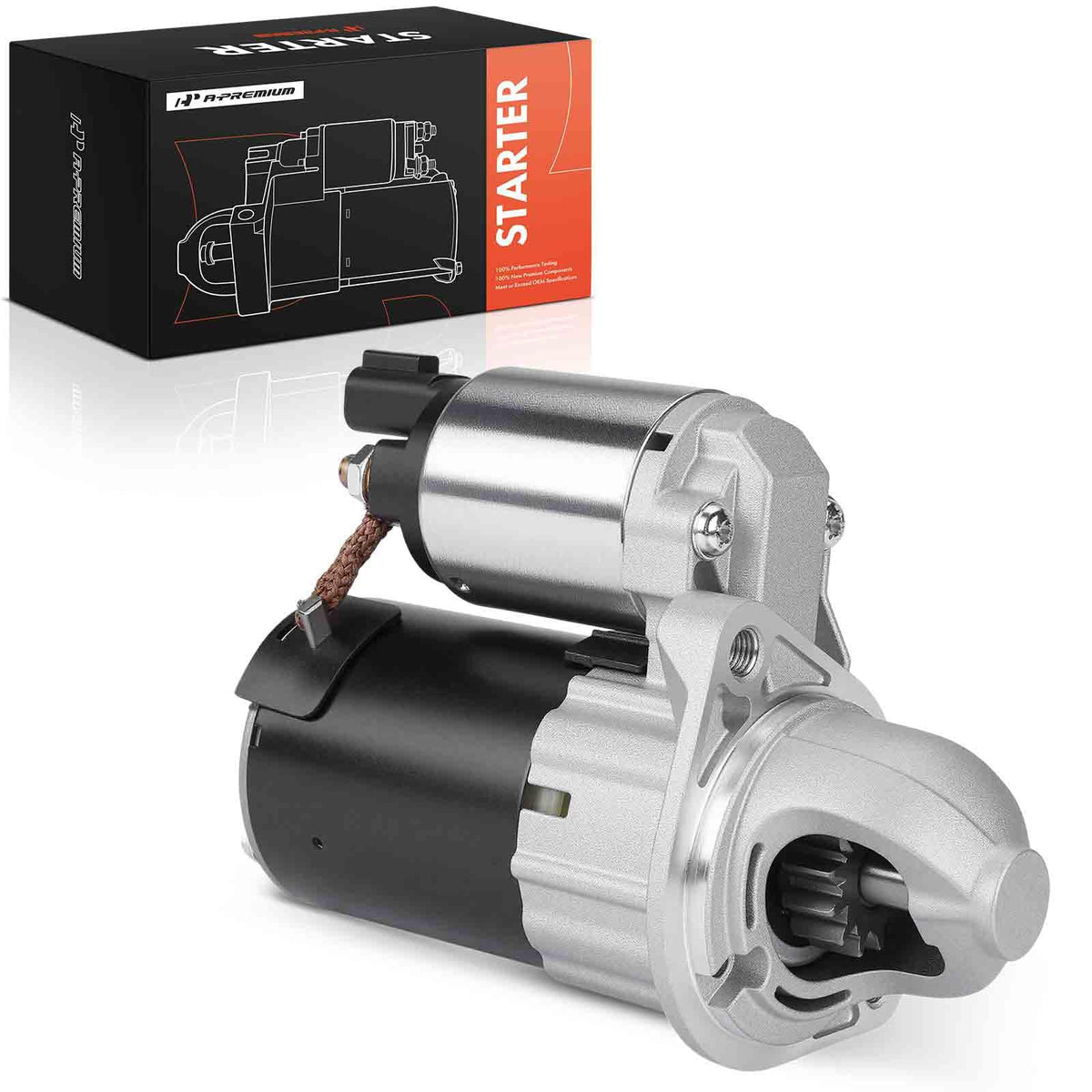 A-Premium starter front view showing robust housing and reliable fit