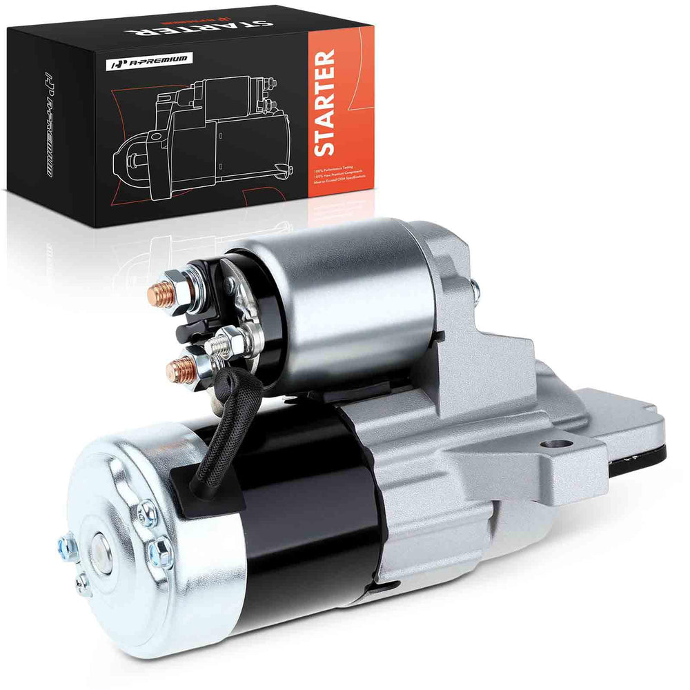 A-Premium starter lifestyle garage setting showing mechanic-ready replacement solution