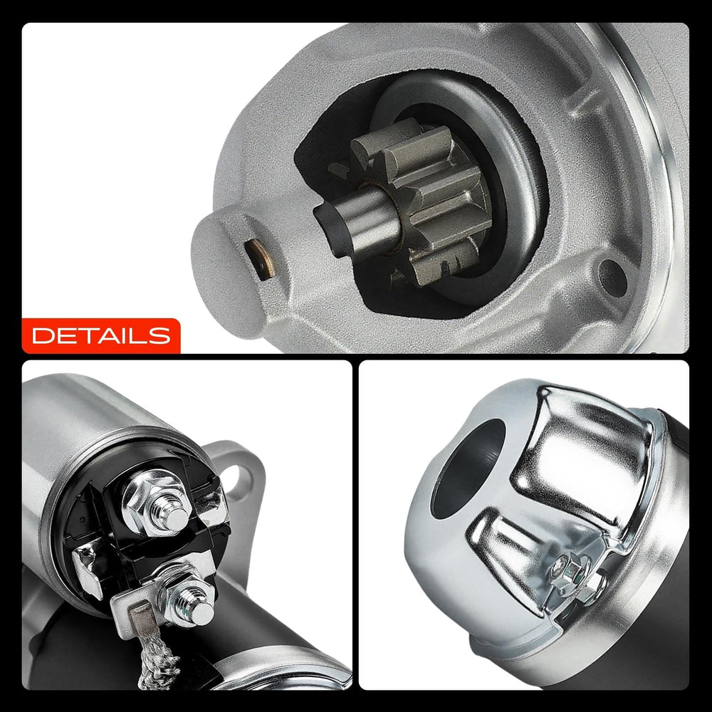 A-Premium starter metal housing texture showing corrosion-resistant finish