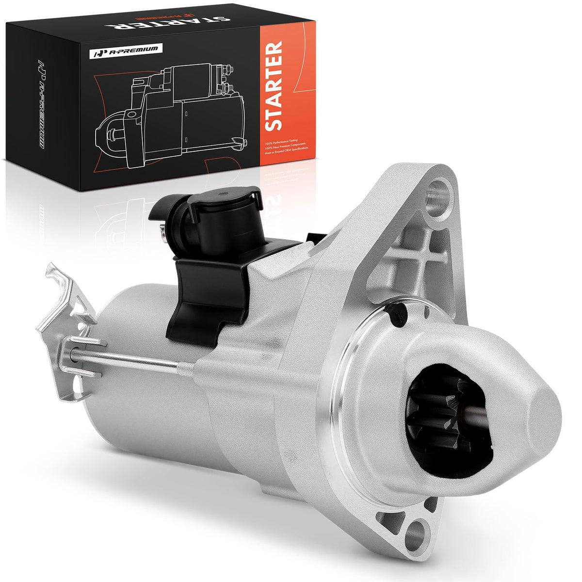 A-Premium starter motor front view showing robust construction and reliable start