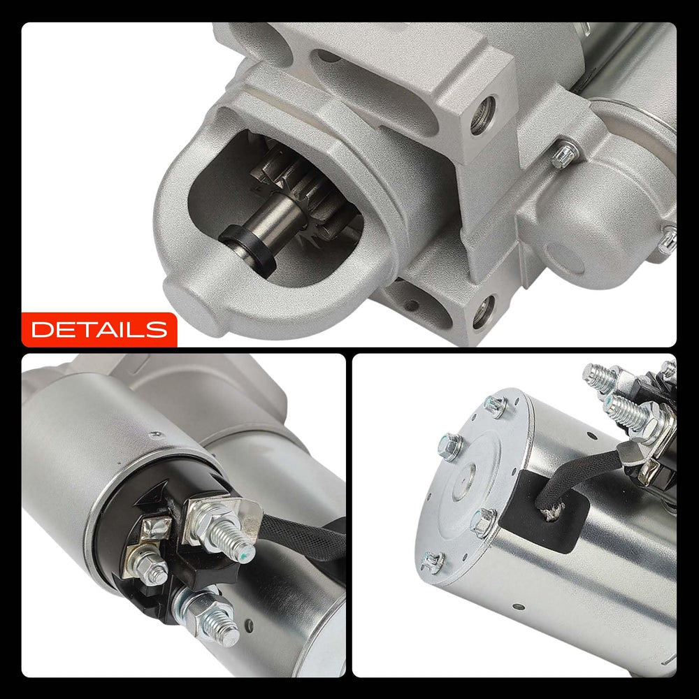 A-Premium starter reference number plate close-up aiding part verification