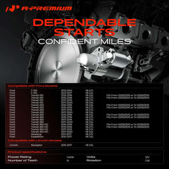 A-Premium starter side mounting flange visible for easy alignment benefit