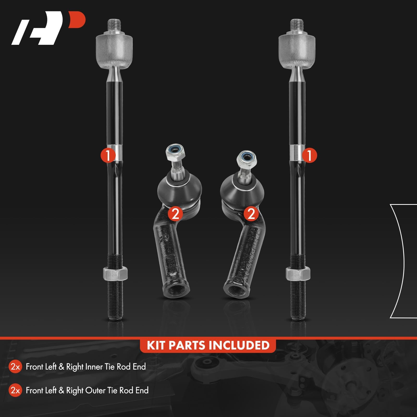 A-Premium steel ball stud detail illustrating durable construction and reliable steering