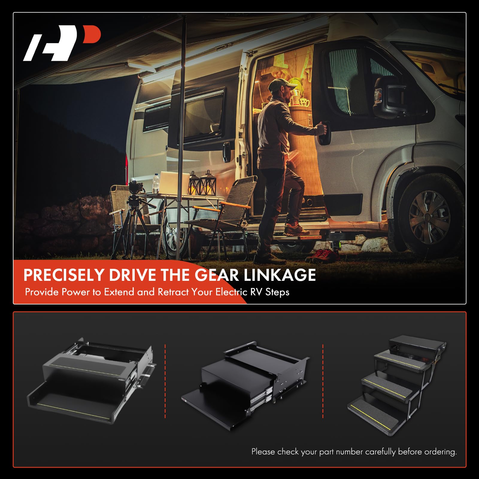 A-Premium step motor linkage attachment showing precise connection for reliable motion