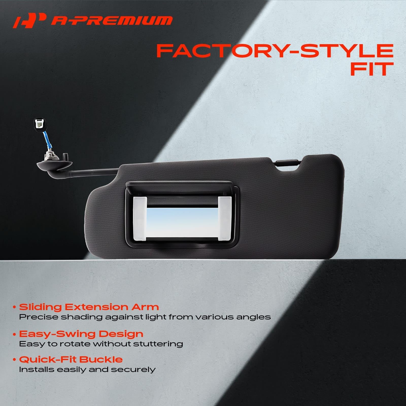 A-Premium visor mounted in Honda interior improving sun protection benefit