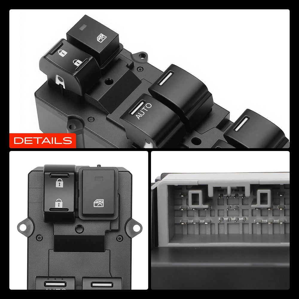 A-Premium switch showing mounting clips that secure to the door panel