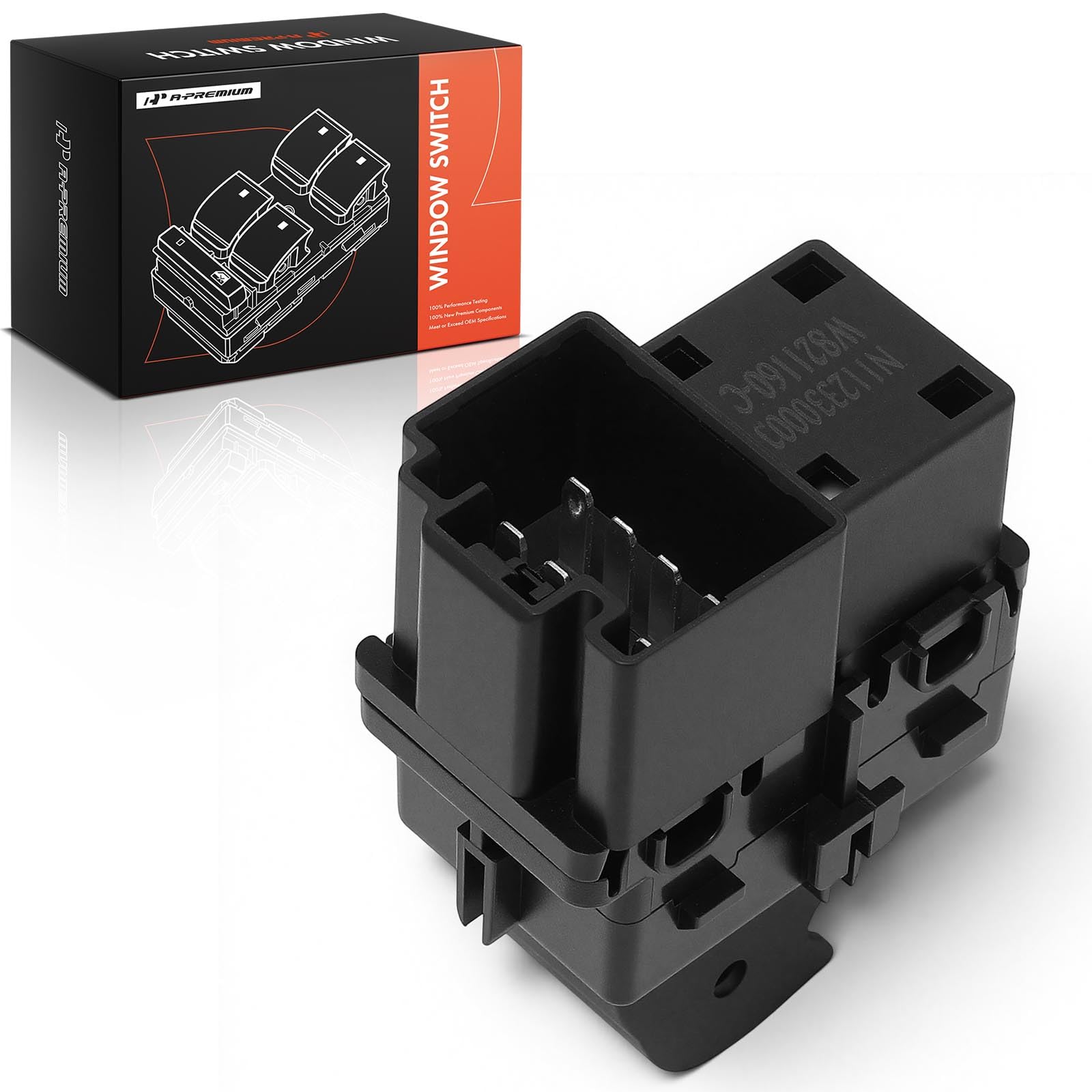 A-Premium switch pictured in vehicle door context showing ready-to-use appearance