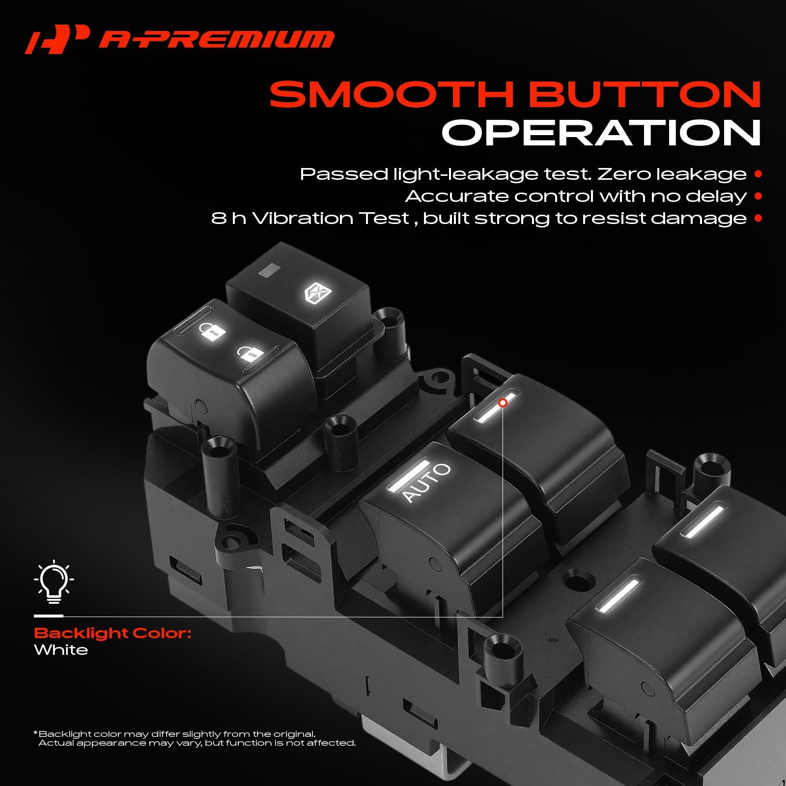 A-Premium switch installed in door panel showing direct-fit convenience