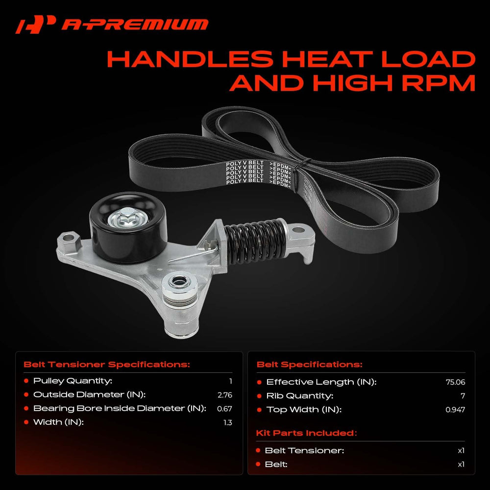 A-Premium belt tensioner detail illustrating solid construction and reliable tensioning