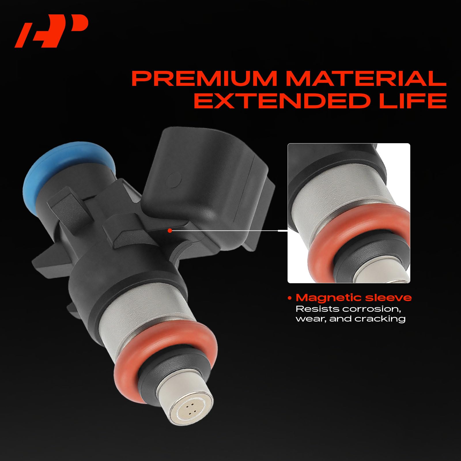 A-Premium terminal and connector detail showing two-blade male terminal for easy plug-in