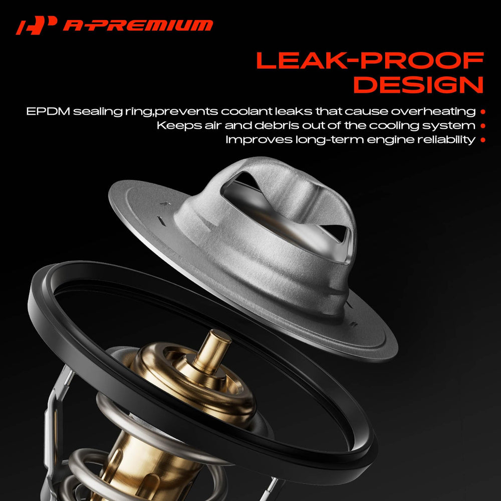 A-Premium thermostat installed under hood showing correct placement benefit