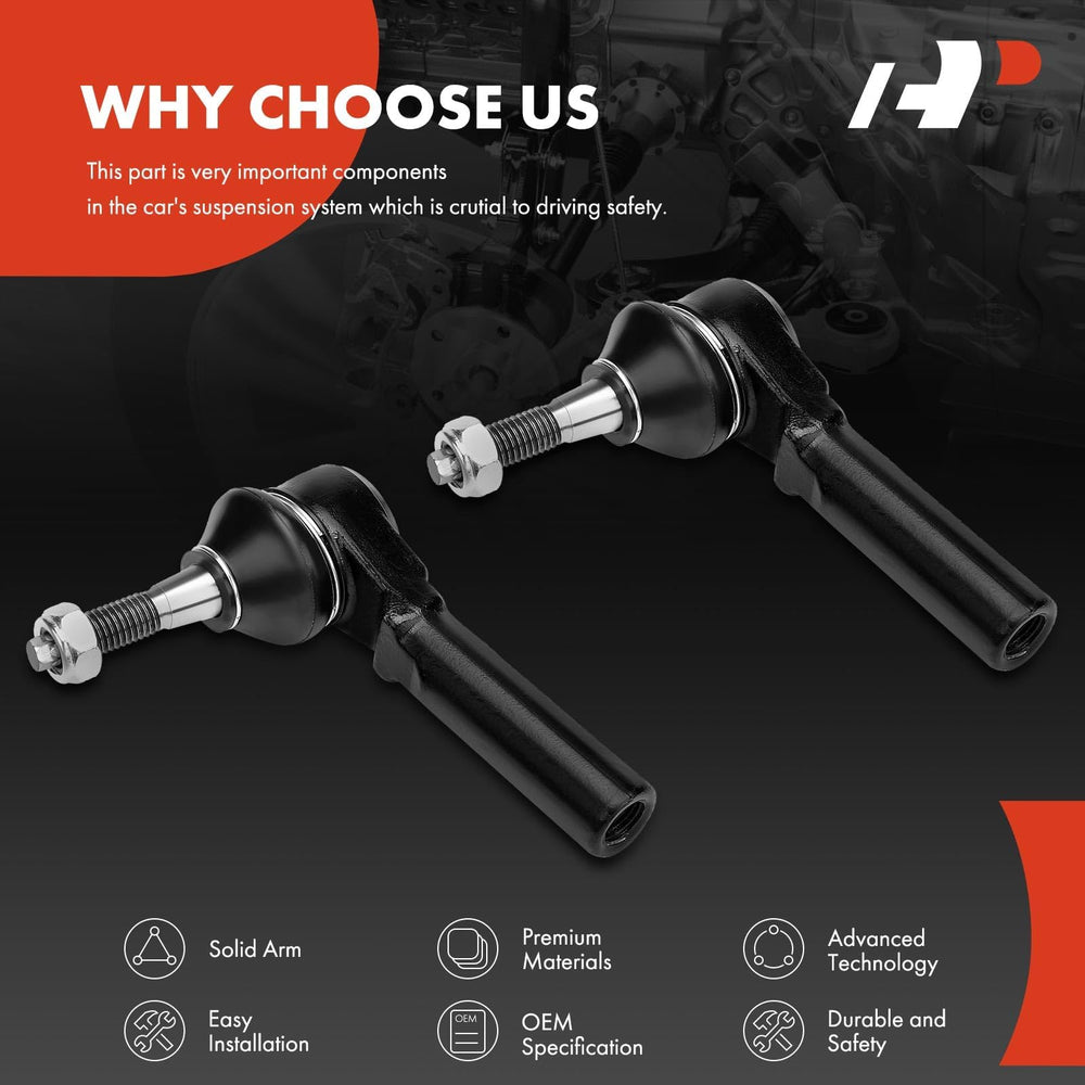 A-Premium passenger-side installed tie rod end showing fitment accuracy