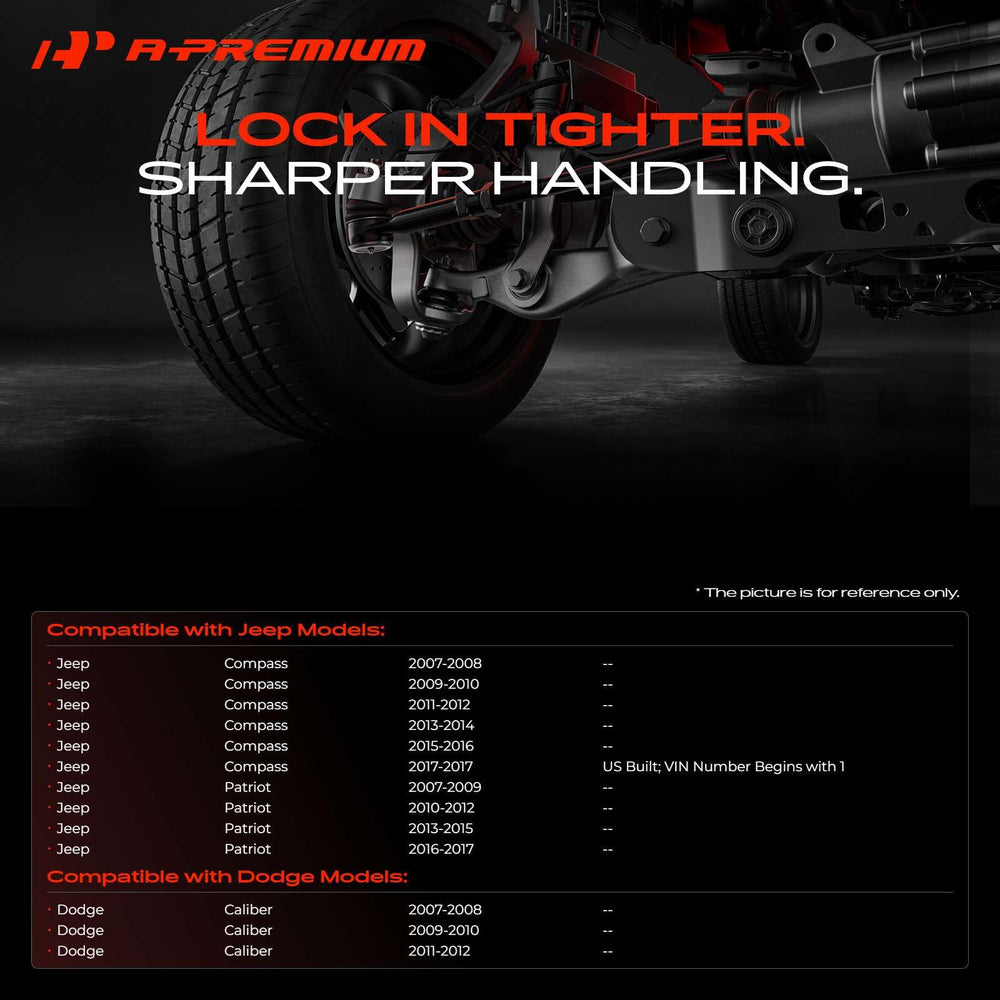A-Premium outer tie rod close-up showing sturdy construction and pre-greased joint for smooth steering