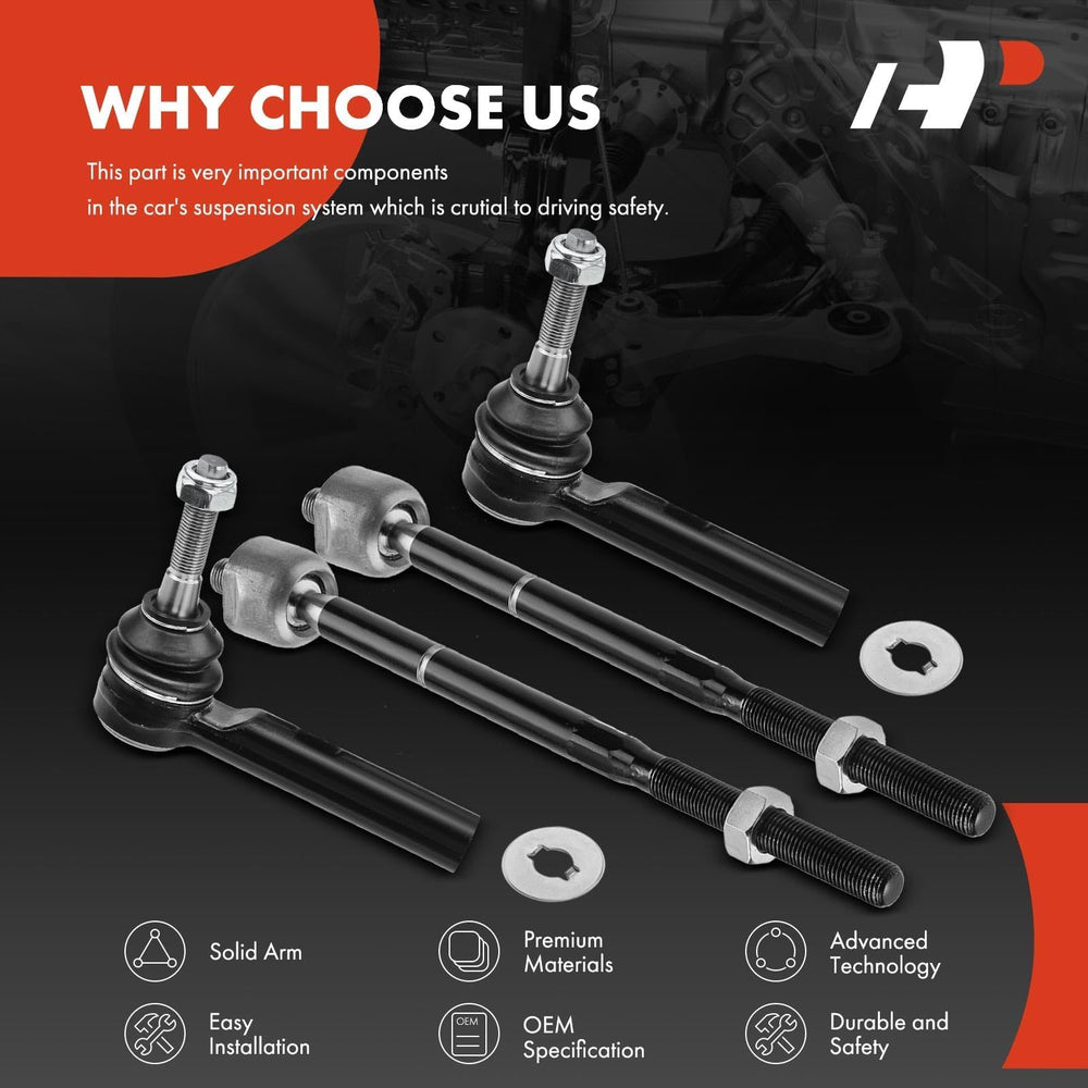 A-Premium tie rod installed on vehicle suspension demonstrating restored steering alignment