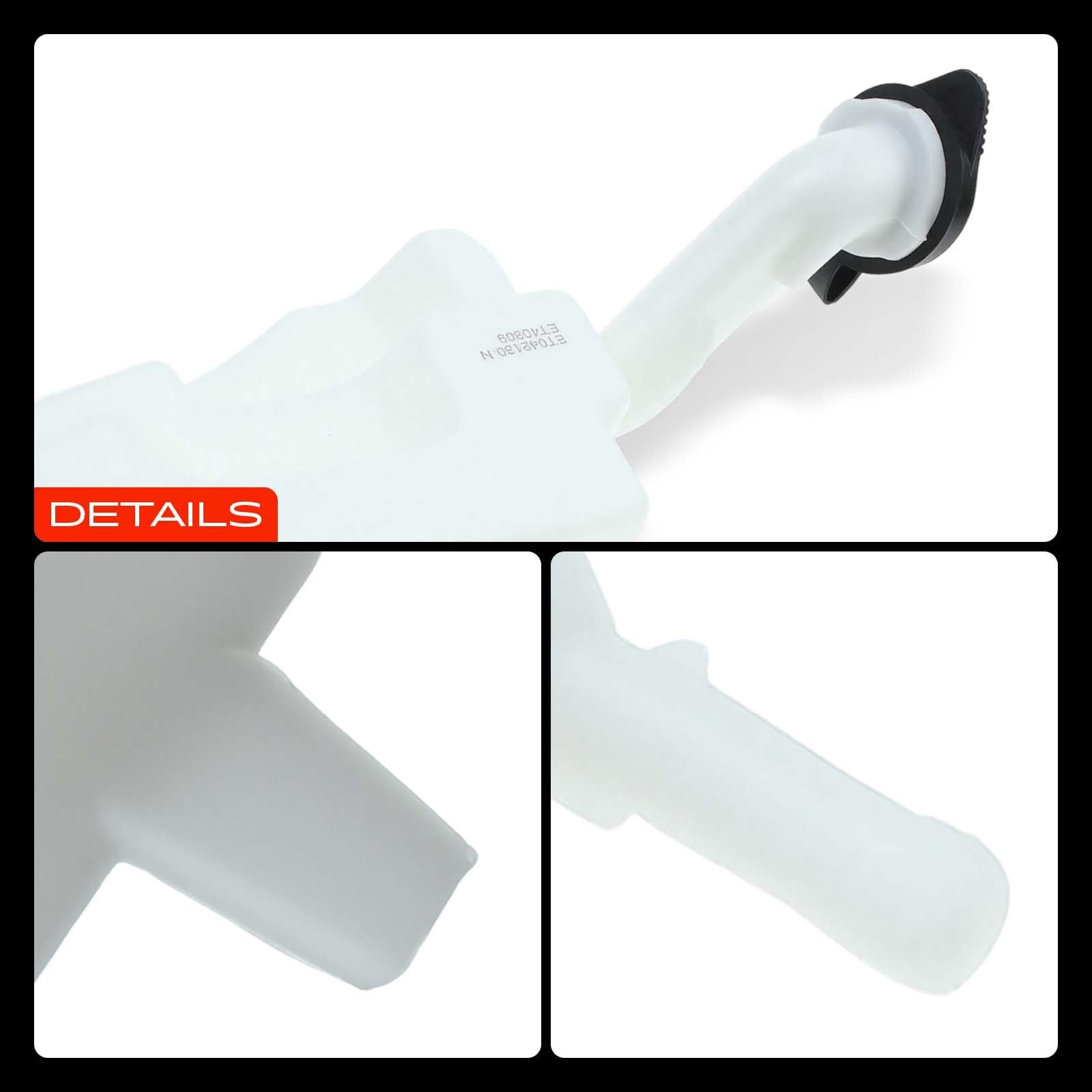 A-Premium top view of filler opening, eases coolant refills and inspection