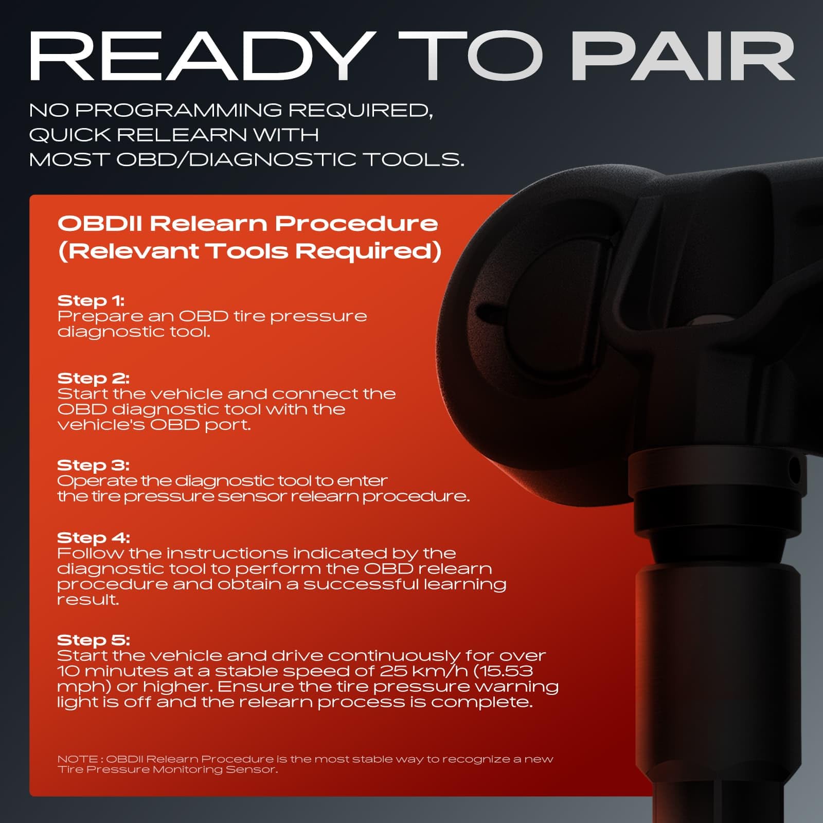 A-Premium instruction sheet and tools to assist with vehicle-specific relearn