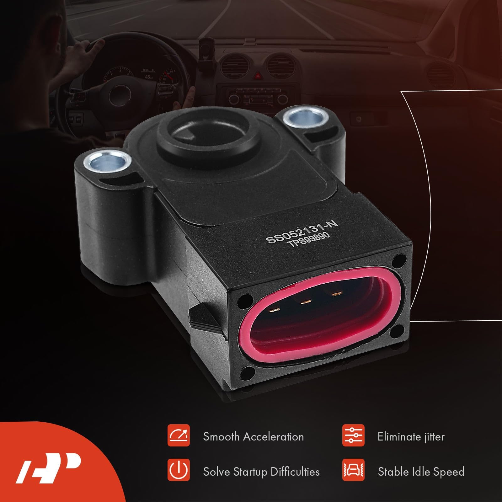 A-Premium TPS terminal detail highlighting durable male blades for stable signal