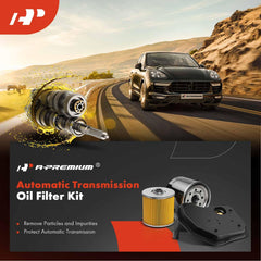 A-Premium transmission filter close-up highlighting media and fit for debris protection